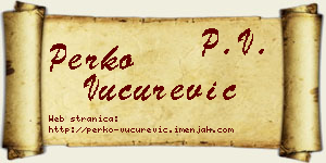 Perko Vučurević vizit kartica